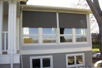 Exterior Sun Shades covers west facing windows Oasis 2900 Exterior Sun Shade partially retracted