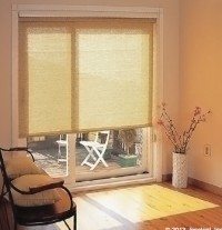 Warm colored fabric creates a filtered glow in this room.