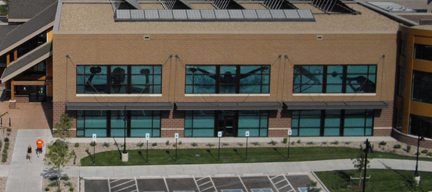 Rec Center with 3 shade murals Rec Center with 3 shade murals