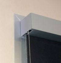 Insolroll® roller shade fascia in clear anodized color/finish