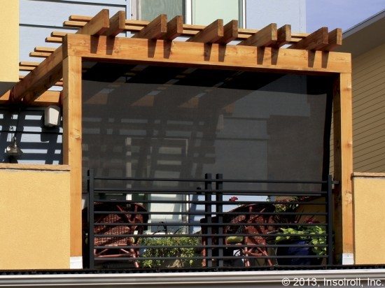 Oasis 2600 Patio Shades Insolroll Oasis 2600 Patio Sun Shade On Deck Balcony