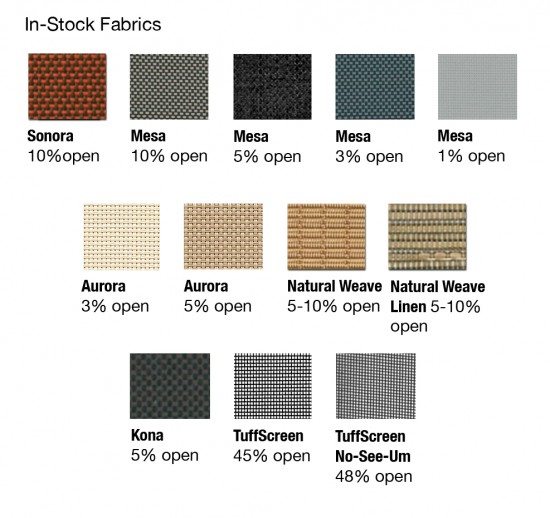 Oasis® 2800 Solar Screen Fabric Collection