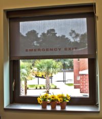Printed Shade Emergency Exit Safety