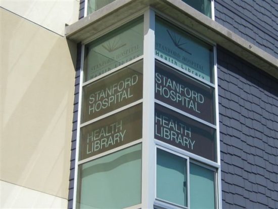Insolroll printed solar shades commercial library sign