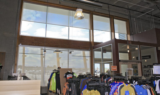 Insolroll commercial solar shades retail store protect merchandise