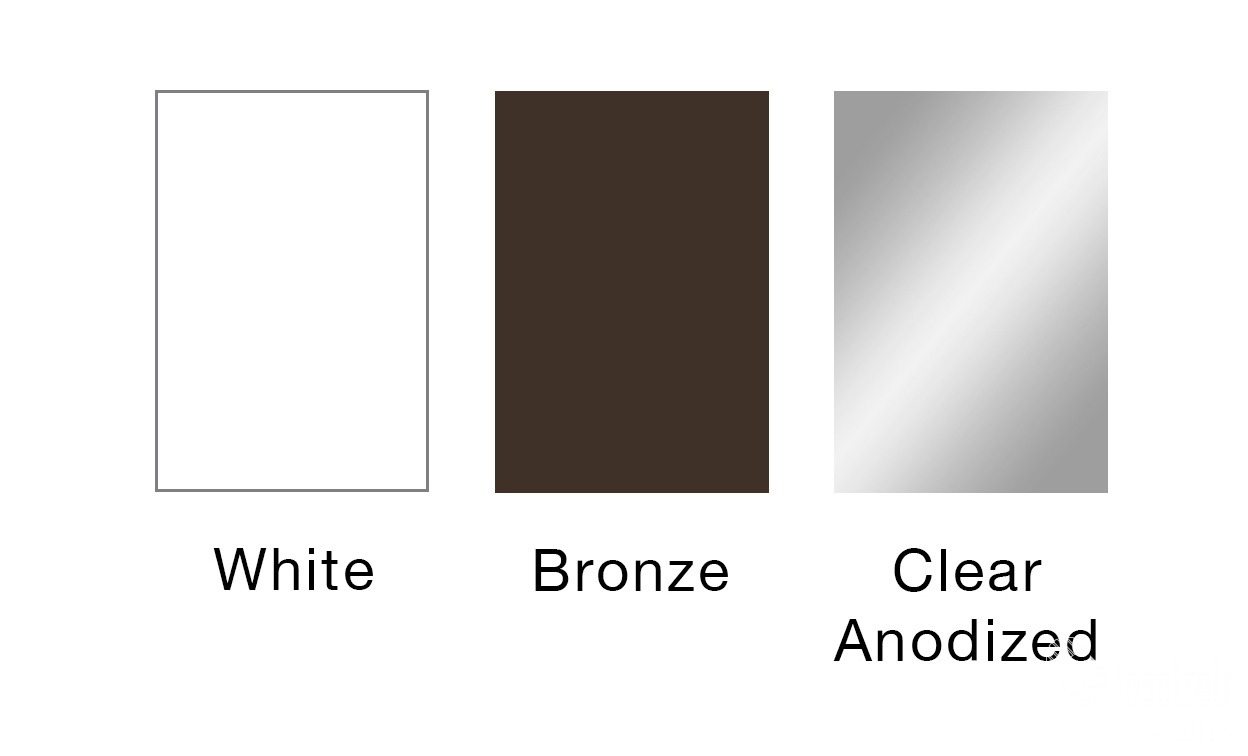Side Track and Sill Channel hardware colors