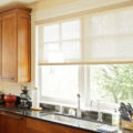 Insolroll Elements® decorative roller shade semi-sheer kitchen