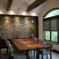 Insolroll solar shades natural weave dining room