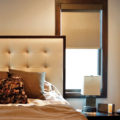 Bedroom textured blackout shades