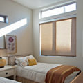 Translucent privacy roller shades bedroom
