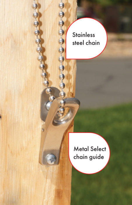 Oasis stainless steel chain guide
