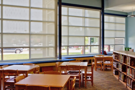 School library with Insolroll Solar Shades